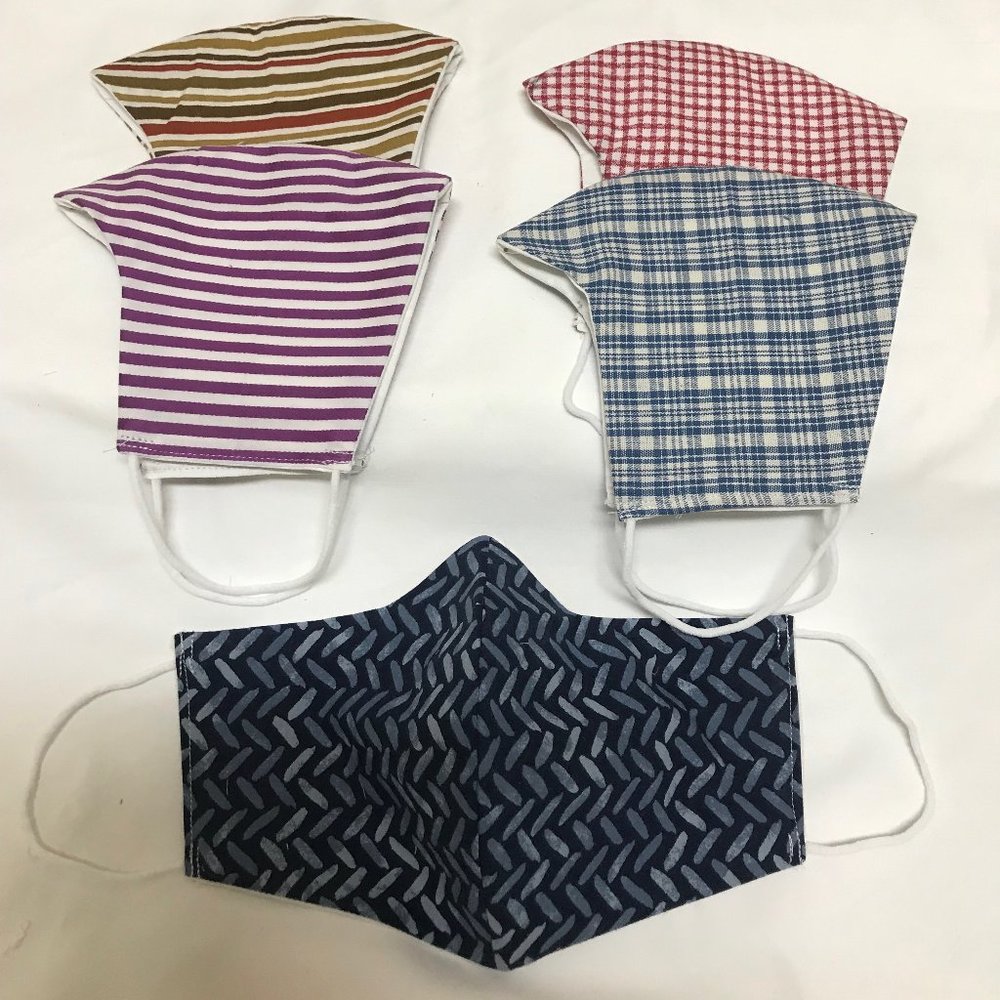 5 for $20 Face Masks lot 100% cotton  and elastic